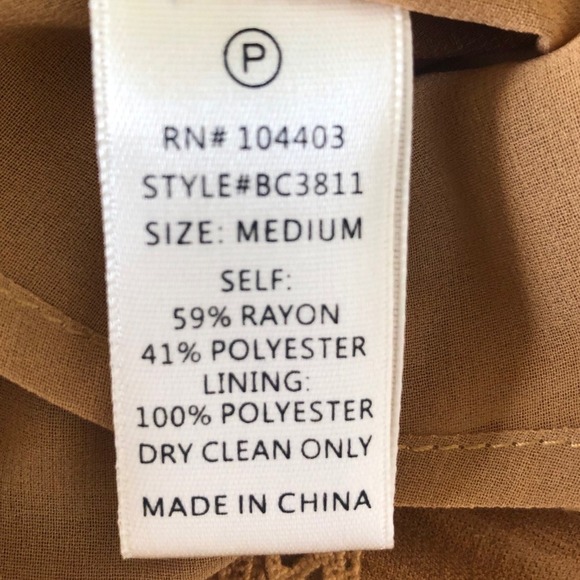 J.O.A. Brown Medium Halter Top Sleeveless Fringe Bohemian Festival Festival - Picture 5 of 16